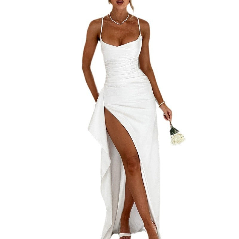 Women's Back Strap Slit Dress