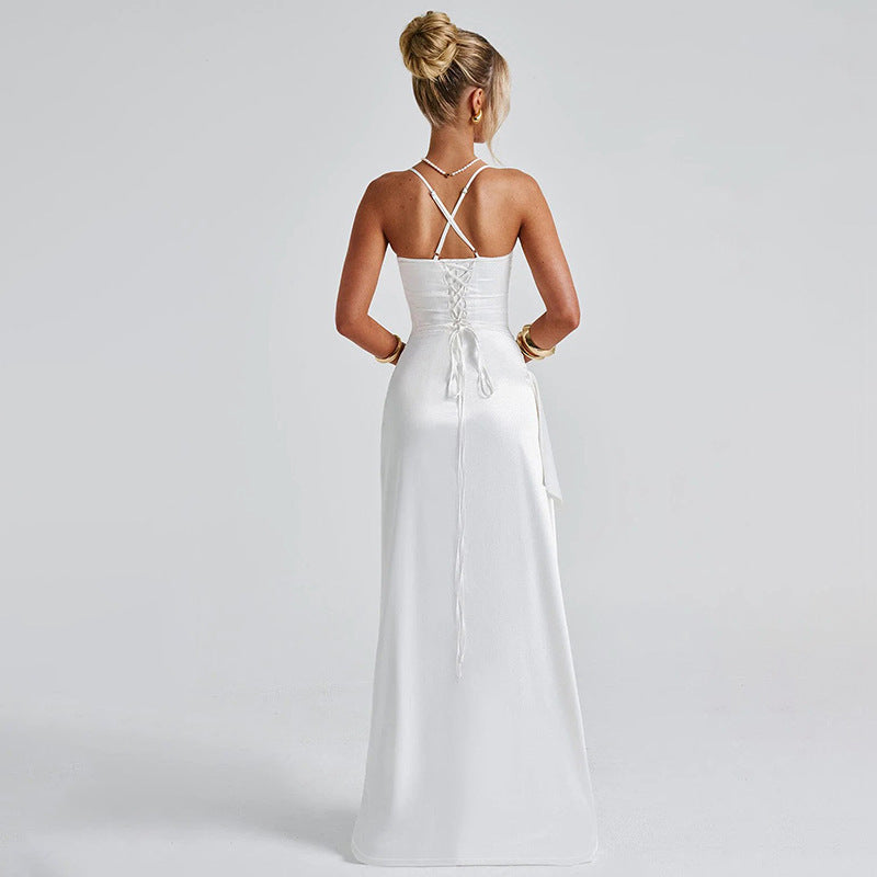 Women's Back Strap Slit Dress