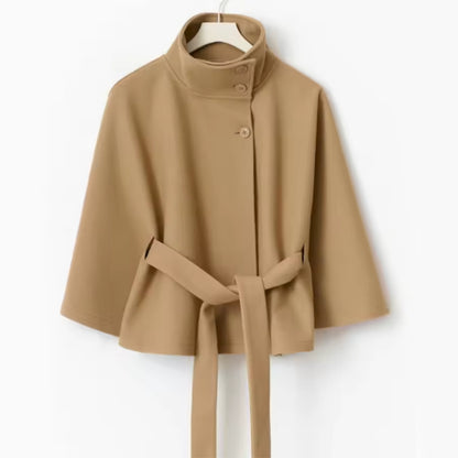 High Neck Batwing Coat