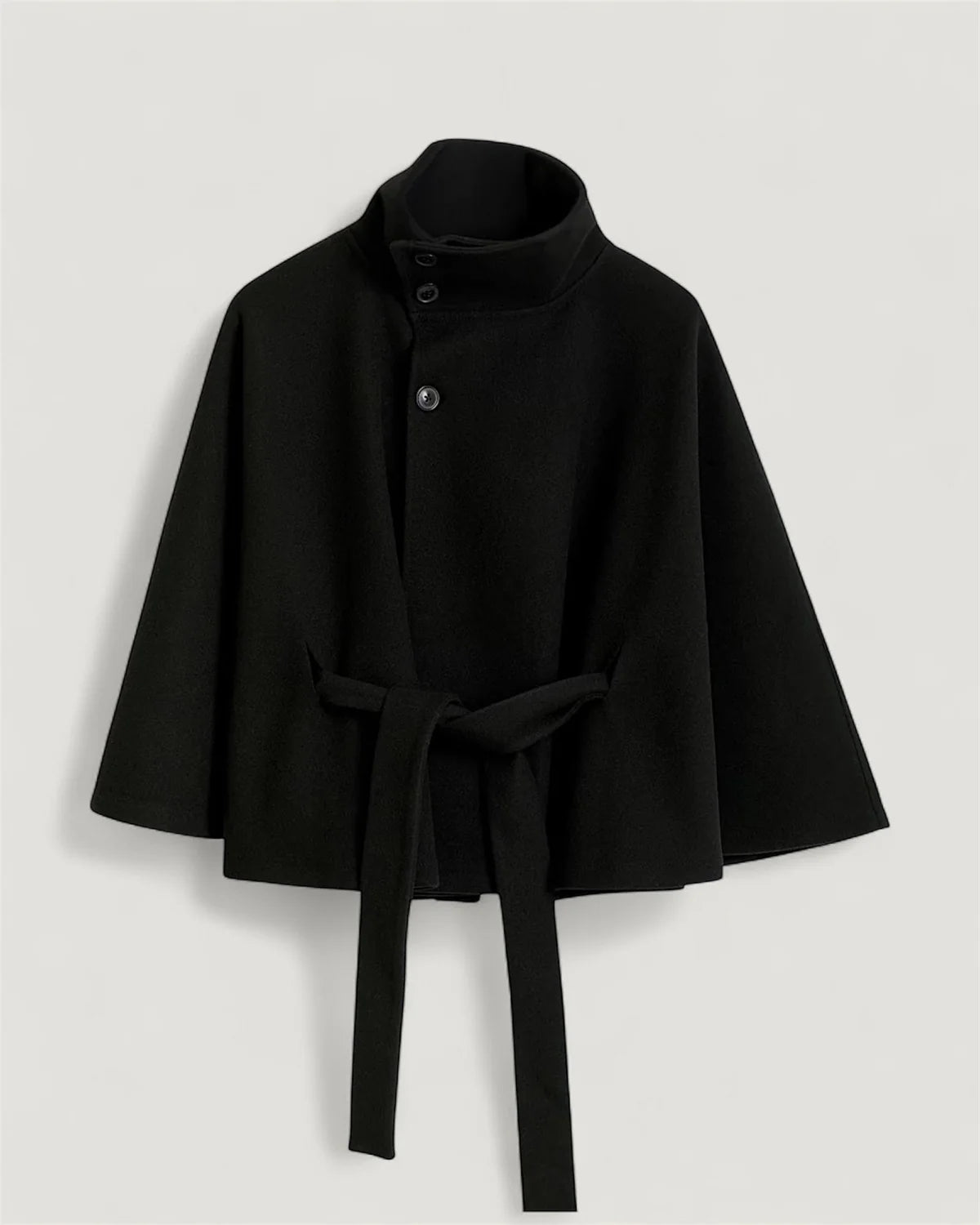 High Neck Batwing Coat