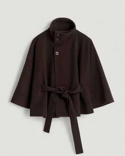 High Neck Batwing Coat